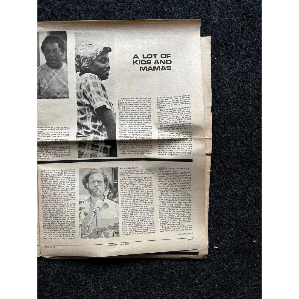 1970s High Times Underground Newspaper, Black Panther Party, Vintage Antique Co